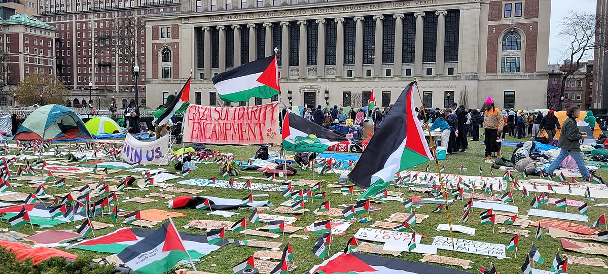 Columbia_reinstated_Gaza_Solidarity_Encampment_Palestinian_flags